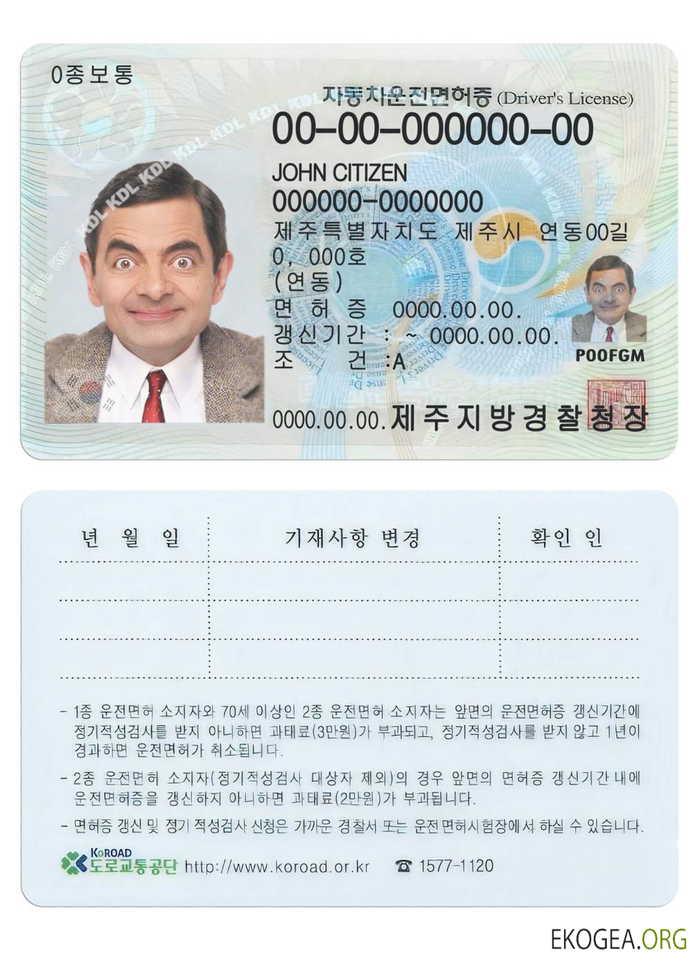 South Korea driving license